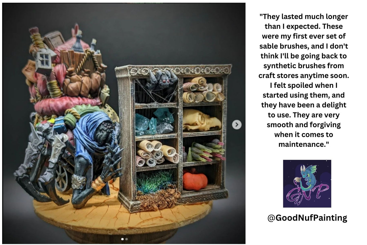Seven Deadly Sins Synthetic - Fine Detail Paint Brushes for Miniatures