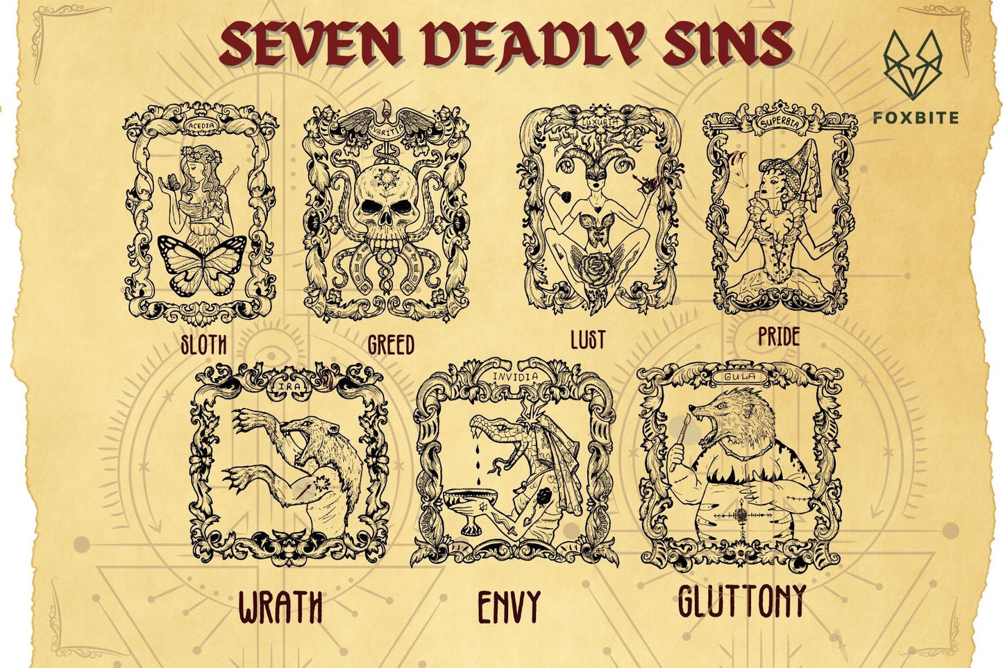 Seven Deadly Sins Synthetic - Fine Detail Paint Brushes for Miniatures