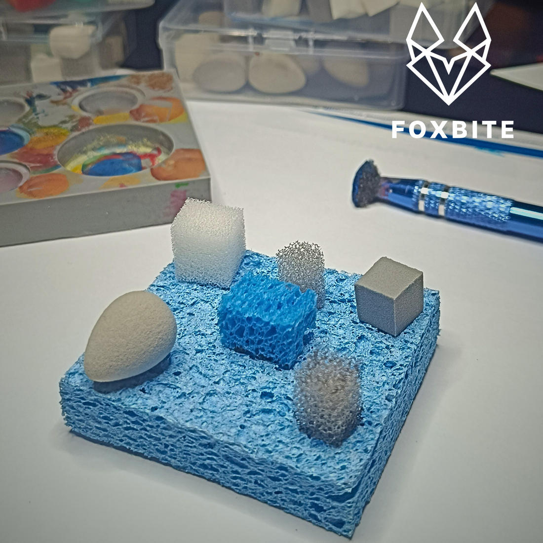 Sponges for miniature painting.