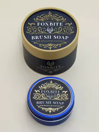 Brush soap for cleaning natural hair and synthetic miniature painting brushes