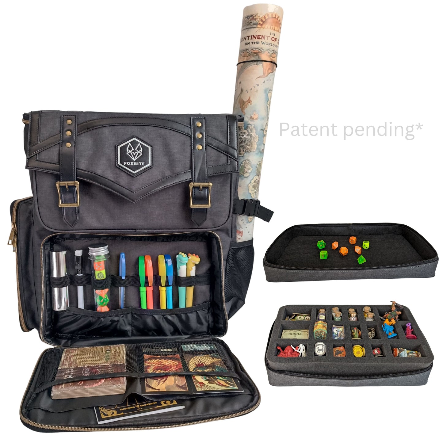 Ultimate Dungeons & Dragons Backpack – RPG Gear, Miniature Painting, Tabletop Storage with Map Pocket & Foam Tray Organizer