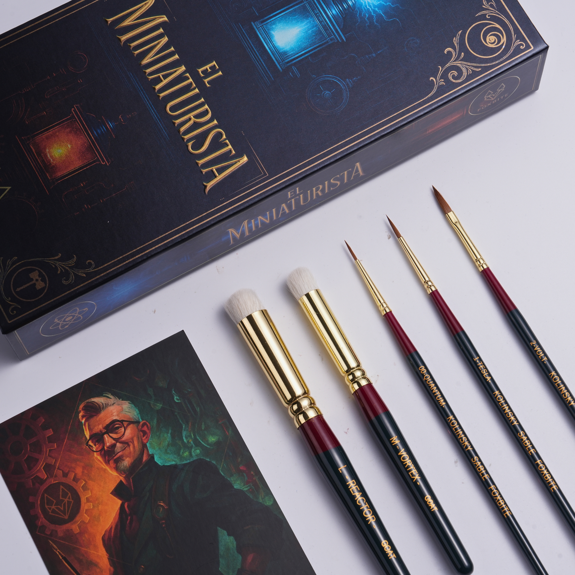 arrow tip brush, edge highlight brush, miniature lining brush, precision miniature painting, sharp edge painting tools