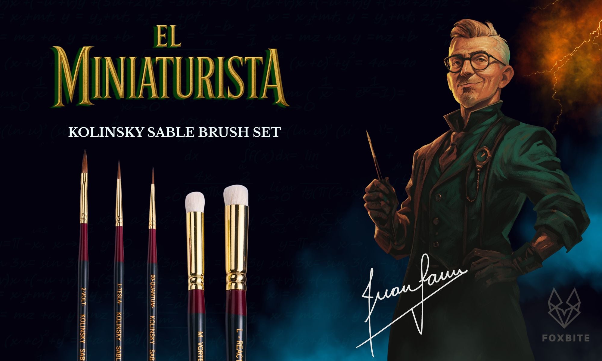 El Miniaturista– Juan Sanz Signature Miniature Brush Set (5 pcs