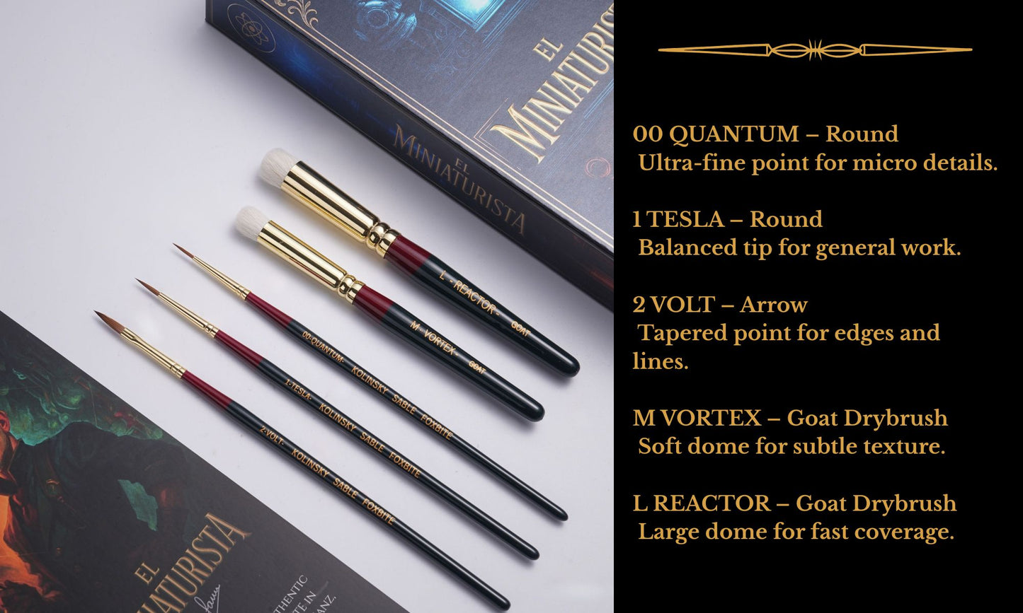 Miniature painting brushes foxbite