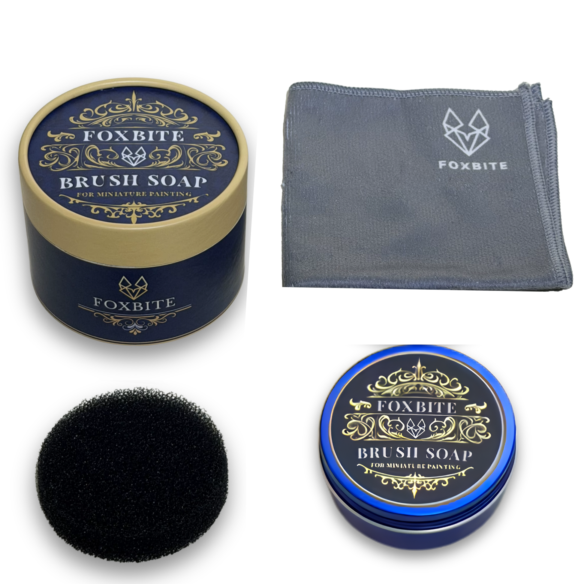 FOXBITE Brush Soap for miniature painting with paper tube packaging