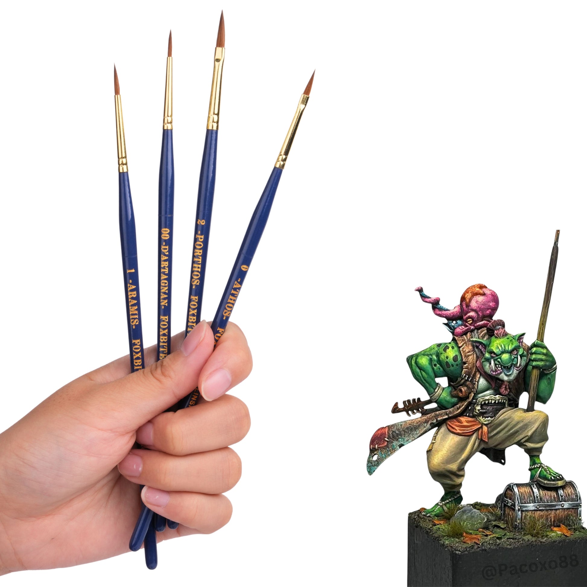 premium kolinsky sable brushes miniature painting fine detail brush set arrow point brush round