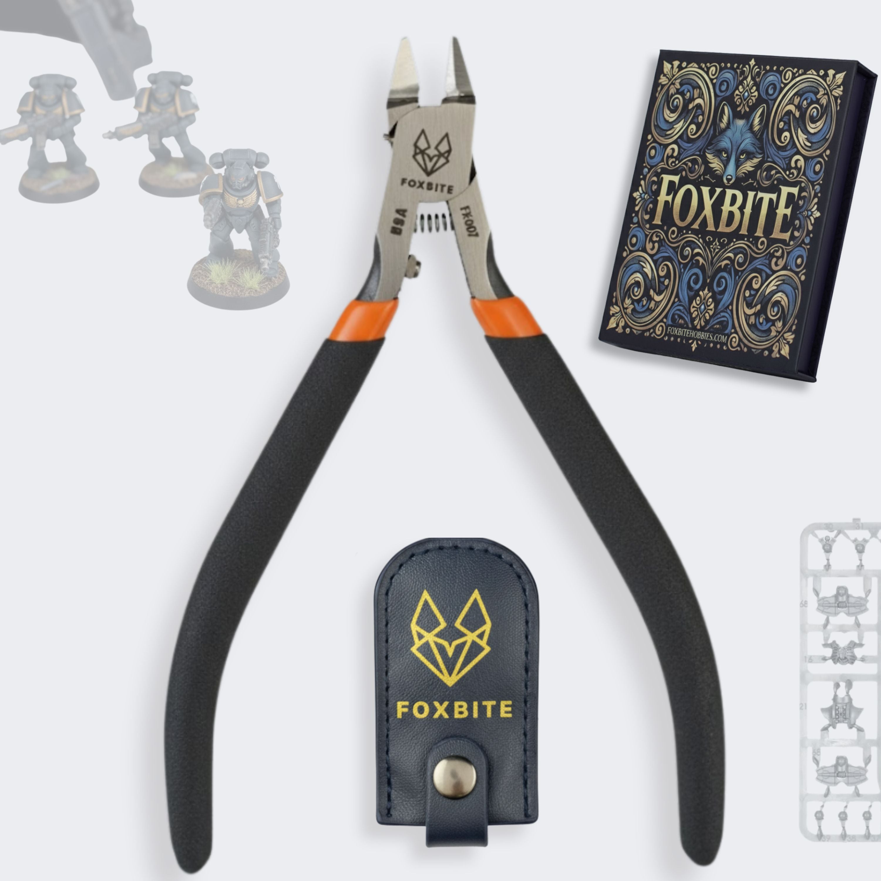 パーツ VOLUME CUTTER + FU MANCHU Precision Hobby Nippers – Flush Sprue Cutter for Miniatures – FOXBITE