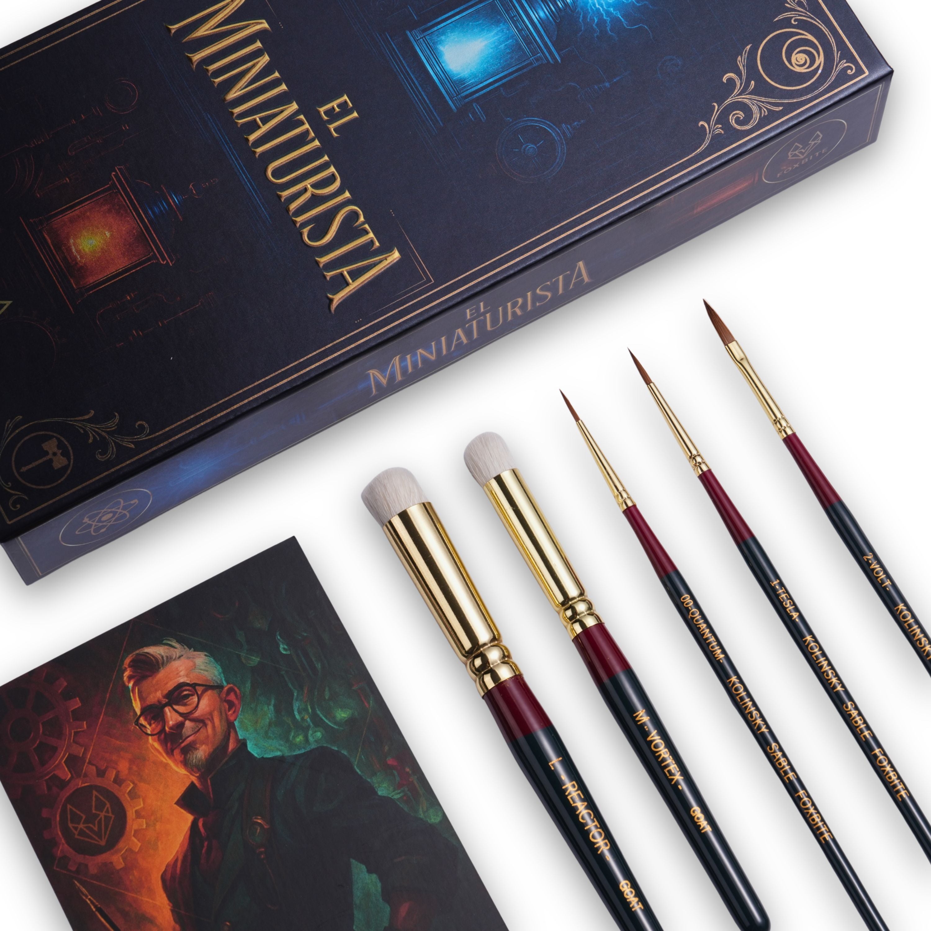 El Miniaturista– Juan Sanz Signature Miniature Brush Set (5 pcs