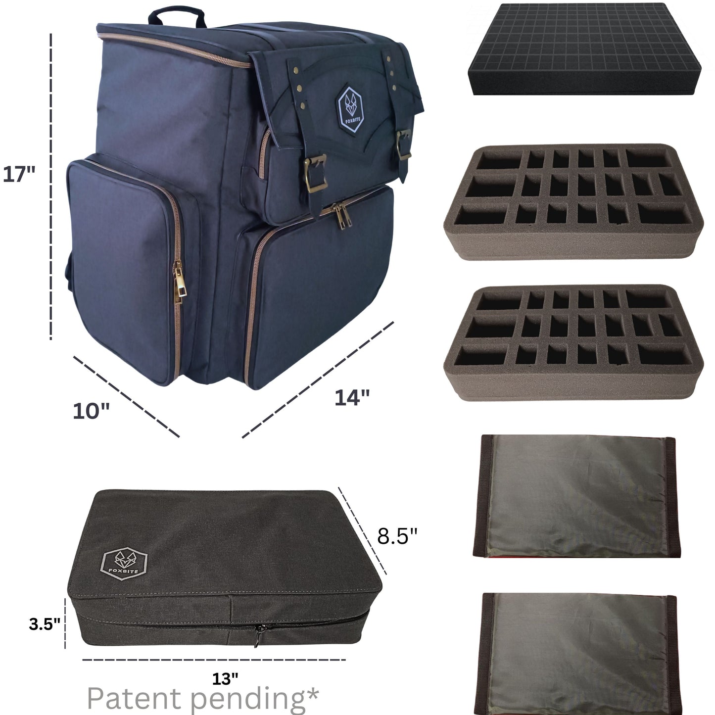 Ultimate Dungeons & Dragons Backpack – RPG Gear, Miniature Painting, Tabletop Storage with Map Pocket & Foam Tray Organizer