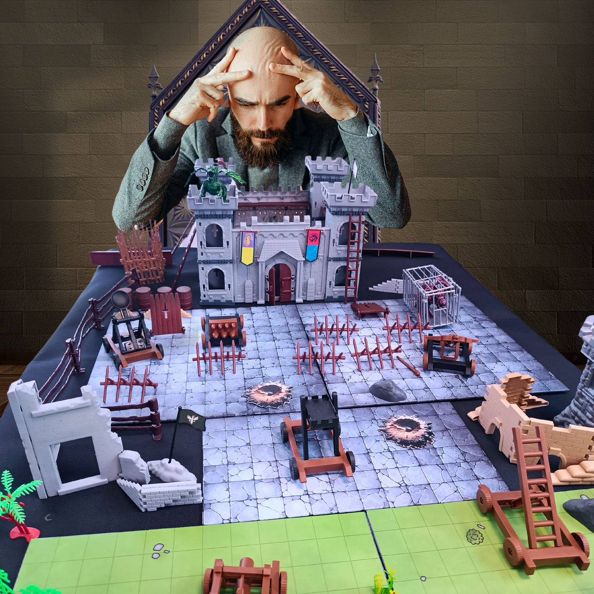 FOXBITE D&D castle terrain set multiple layouts – dungeon, wilderness, and village battle maps