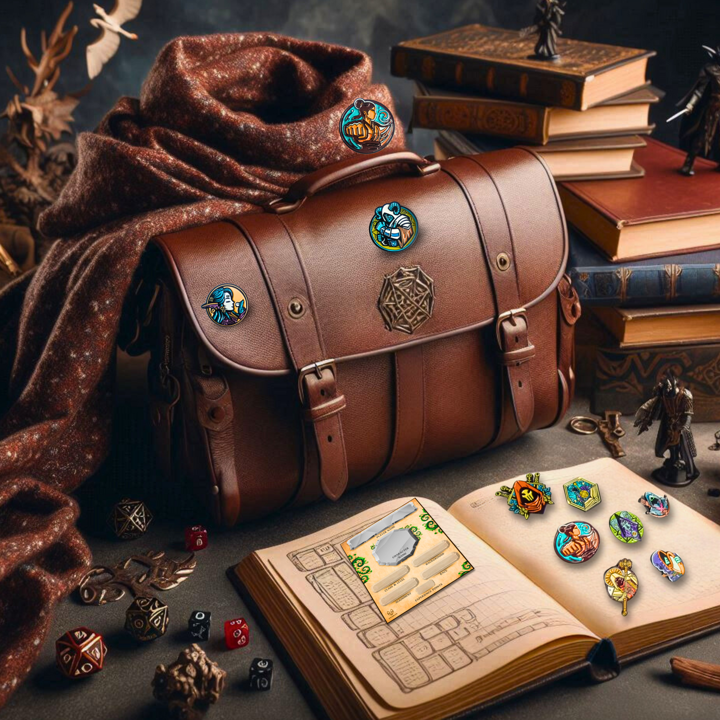 lapel pin set for dnd