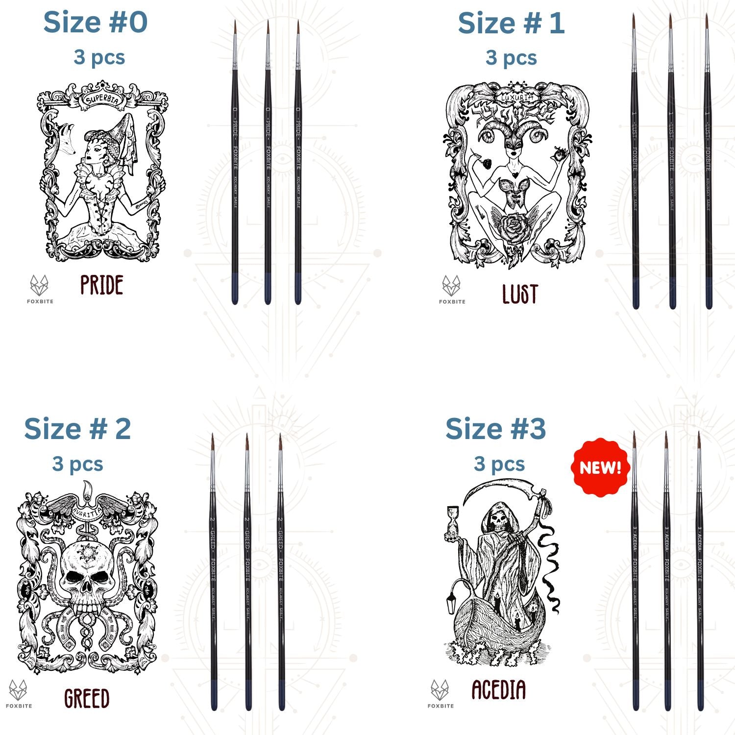 Kolinsky Sable Brush Set